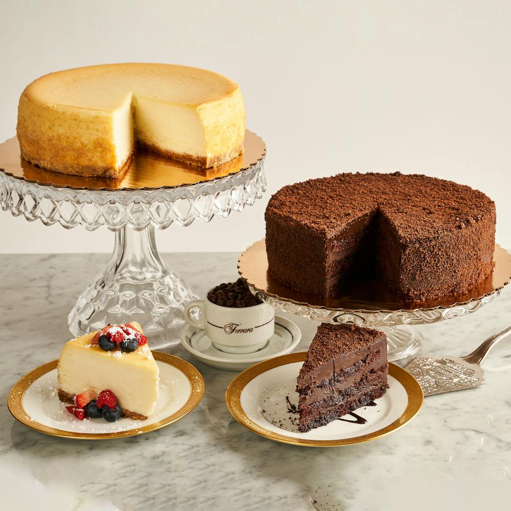 Ferrara-Bakery-Chocolate-Truffle-Cake-And-NY-Cheesecake
